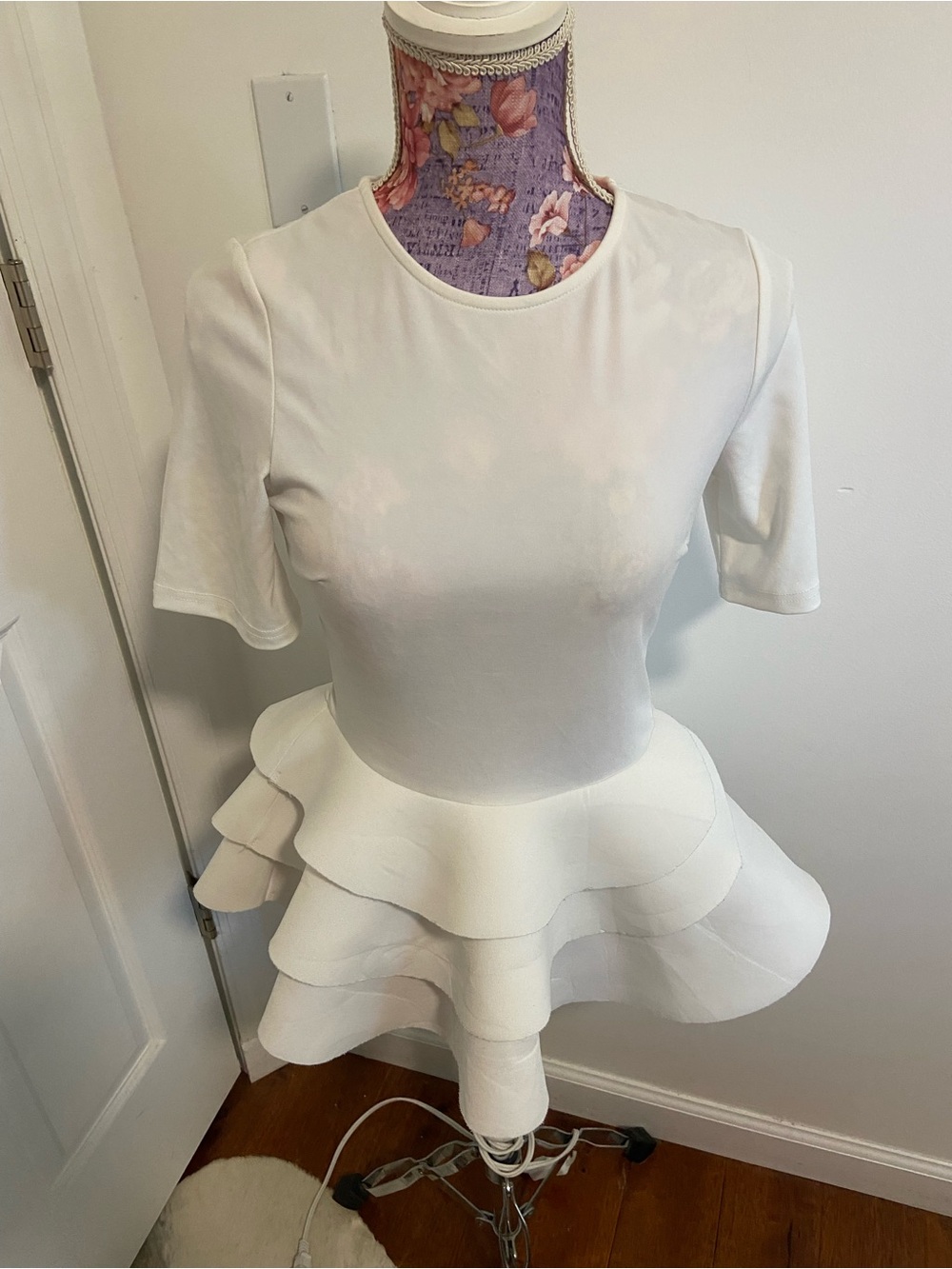 H&M white dress top XS